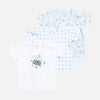 Hust&Claire - Pack ALVI 3 T-shirt manica corta a fantasia azzurro