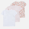 Hust&Claire - Pack ALVI 3 T-shirt manica corta a fantasia rosa